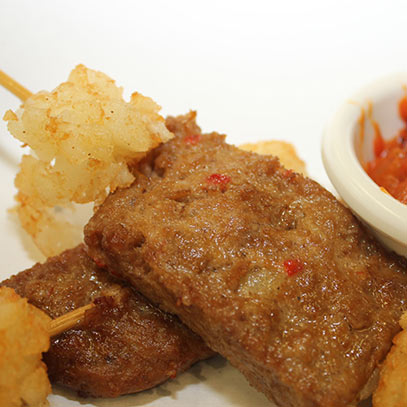 wine glazed deep fried meatloaf