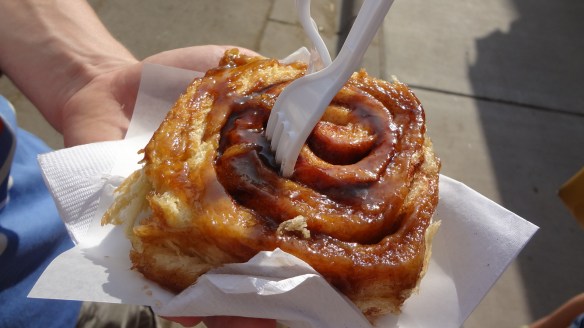Caramel sticky bun - MN state fair food review from www.theculinarycapers.com
