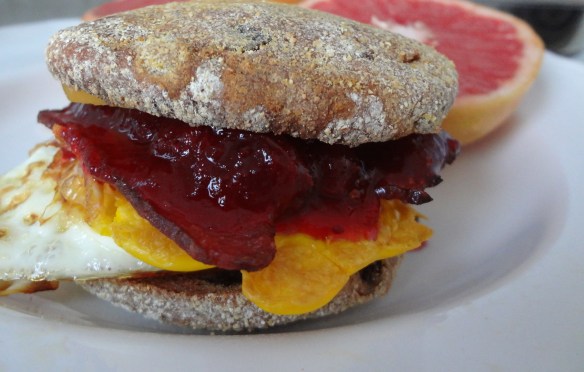 Bacon, Egg, and Cranberry Breakfast Sandwich // The Culinary Capers